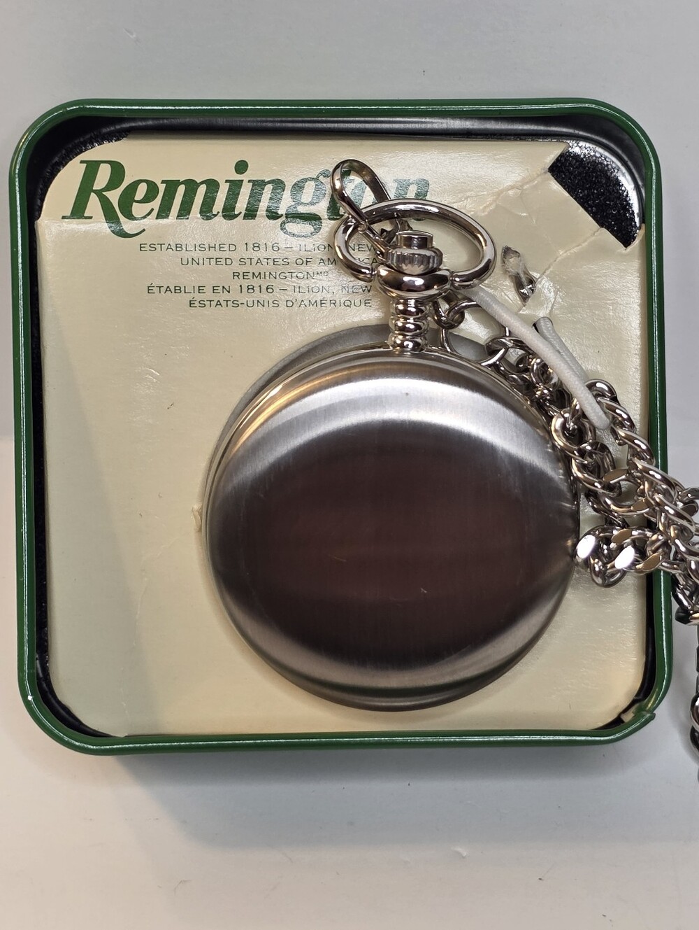 Remington Vintage Pocket Watch Metal Tin Pheasant Bird Hunting Dog Mens Jewelry - Picture 4 of 11